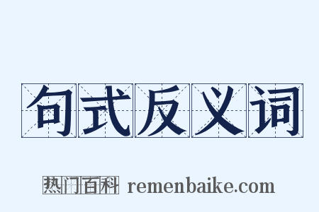 句式反义词是什么意思的图片